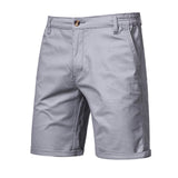2020 New Summer 100% Cotton Solid Shorts Men High Quality Casual Business Social Elastic Waist Men Shorts 10 Colors Beach Shorts