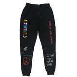 Quality Fleece trousers TRAVIS SCOTT ASTROWORLD Letter Printed Women Men Jogging Pants Hip hop Streetwear Men SweatpantS