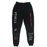 Quality Fleece trousers TRAVIS SCOTT ASTROWORLD Letter Printed Women Men Jogging Pants Hip hop Streetwear Men SweatpantS
