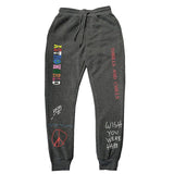 Quality Fleece trousers TRAVIS SCOTT ASTROWORLD Letter Printed Women Men Jogging Pants Hip hop Streetwear Men SweatpantS