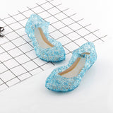 Kids Girls Crystal Jelly Sandals Princess Frozen Elsa Cosplay Party Dance Shoes