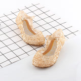 Kids Girls Crystal Jelly Sandals Princess Frozen Elsa Cosplay Party Dance Shoes
