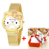 High Quality Cartoon Cute Mesh Stainless Steel Band Quartz Watch Children Kids Girls Boys Casual Bracelet Wristwatch Relogio