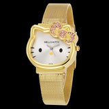 High Quality Cartoon Cute Mesh Stainless Steel Band Quartz Watch Children Kids Girls Boys Casual Bracelet Wristwatch Relogio