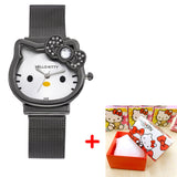 High Quality Cartoon Cute Mesh Stainless Steel Band Quartz Watch Children Kids Girls Boys Casual Bracelet Wristwatch Relogio