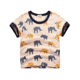 INPEPNOW Children T-shirt for Boy 2020 Animal Print Dinosaur Boys T Shirt for Girls Tops Cartoon Kids tshirt Clothes 5-14 Yrs