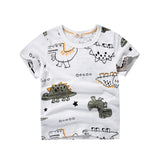 INPEPNOW Children T-shirt for Boy 2020 Animal Print Dinosaur Boys T Shirt for Girls Tops Cartoon Kids tshirt Clothes 5-14 Yrs