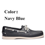 Men Genuine Leather Driving Shoes,New Fashion Docksides Classic Boat Shoe,Brand Design Flats Loafers For Men Women 2019A010