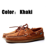 Men Genuine Leather Driving Shoes,New Fashion Docksides Classic Boat Shoe,Brand Design Flats Loafers For Men Women 2019A010