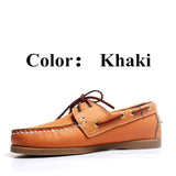 Men Genuine Leather Driving Shoes,New Fashion Docksides Classic Boat Shoe,Brand Design Flats Loafers For Men Women 2019A010