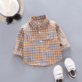 IENENS Autumn Shirts Baby Boys Long Sleeve Striped Print Shirts Kids Tops Tees Shirts Casual Blouse