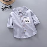 IENENS Autumn Shirts Baby Boys Long Sleeve Striped Print Shirts Kids Tops Tees Shirts Casual Blouse