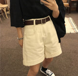 2020 Spring And Summer New Women's Casual Loose Denim Shorts Fashion High Waist Wide Leg Shorts Female Bottoms B01409O