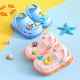 Kids Sandals Baby Girls Boys Crocs Shoes Kids Garden Shoes Animal Charm Summer Beach Slippers Soft Toddler Prewalker Non-Slip