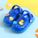 Kids Sandals Baby Girls Boys Crocs Shoes Kids Garden Shoes Animal Charm Summer Beach Slippers Soft Toddler Prewalker Non-Slip
