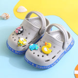 Kids Sandals Baby Girls Boys Crocs Shoes Kids Garden Shoes Animal Charm Summer Beach Slippers Soft Toddler Prewalker Non-Slip
