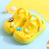 Kids Sandals Baby Girls Boys Crocs Shoes Kids Garden Shoes Animal Charm Summer Beach Slippers Soft Toddler Prewalker Non-Slip