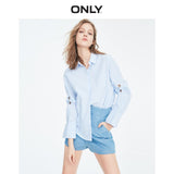 ONLY Women's  Loose Fit Asymmetrical Hem Long-sleeved Shirt | 119105527