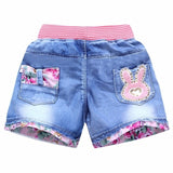 New Summer Kids Short Denim Shorts For Girls Fashion Girl Short Princess Jeans Children Pants Girls Shorts Flower Girls Clothing