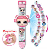 Princess Spiderman Kids Watches Projection Cartoon Pattern Digital Child watch For Boys Girls LED Display Clock Relogio DropShip