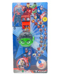 Princess Spiderman Kids Watches Projection Cartoon Pattern Digital Child watch For Boys Girls LED Display Clock Relogio DropShip