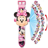 Princess Spiderman Kids Watches Projection Cartoon Pattern Digital Child watch For Boys Girls LED Display Clock Relogio DropShip