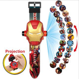 Princess Spiderman Kids Watches Projection Cartoon Pattern Digital Child watch For Boys Girls LED Display Clock Relogio DropShip
