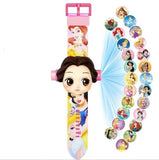 Princess Spiderman Kids Watches Projection Cartoon Pattern Digital Child watch For Boys Girls LED Display Clock Relogio DropShip