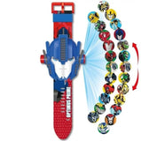 Princess Spiderman Kids Watches Projection Cartoon Pattern Digital Child watch For Boys Girls LED Display Clock Relogio DropShip