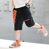 New Fashion Kids Boys Shorts Cotton Baby Shorts Sport Pants 5-14 Years Teens Boy Summer Casual Short Pants Letter Print Clothing