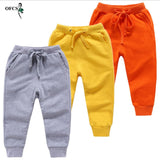Retail Sale Cotton Pants For 2-10 Years Old Solid Boys Girls Casual Sport Pants Jogging Enfant Garcon Kids Children Trousers