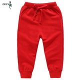 Retail Sale Cotton Pants For 2-10 Years Old Solid Boys Girls Casual Sport Pants Jogging Enfant Garcon Kids Children Trousers