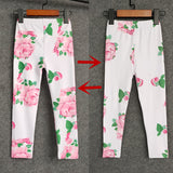 Sweet Kids Printing Leggings Girls Spring Summer Trousers For Children Flower Skinny Pencil Pants Fashion Girls Leggings