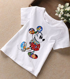 Summer New 2019 Baby Girl Clothes Cartoon Story Mouse Joker Casual Harajuku Tshirt Kids Fashion T-shirt Boys Funny Kawaii Print