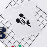 Summer New 2019 Baby Girl Clothes Cartoon Story Mouse Joker Casual Harajuku Tshirt Kids Fashion T-shirt Boys Funny Kawaii Print