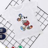 Summer New 2019 Baby Girl Clothes Cartoon Story Mouse Joker Casual Harajuku Tshirt Kids Fashion T-shirt Boys Funny Kawaii Print
