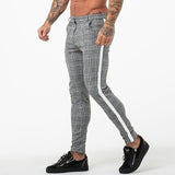 Causal Chinos Plaid Pants Men Joggers Grey Streetwear Cargo Pants Fashion Plaid  Pants Men Jogging Tracksuit Trousers For Men