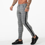 Causal Chinos Plaid Pants Men Joggers Grey Streetwear Cargo Pants Fashion Plaid  Pants Men Jogging Tracksuit Trousers For Men