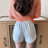 New summer Women Short Pant Casual Lady All-match Loose Solid Soft Cotton Leisure Female Workout Waistband Skinny Stretch Shorts