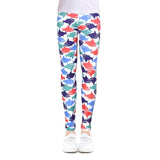 SLAIXIU Print Flower Skinny Children Leggings For 4-12 Years Girl Clothes Soft Girls Leggings Pencil Pants Cotton Kids Trousers