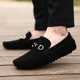 Men's Loafers Slip On Driving Shoes Casual Penny Loafers Moccasins Shoes Luxury Leather Man Flats Lofer Mocassin Home Grey