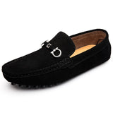 Men's Loafers Slip On Driving Shoes Casual Penny Loafers Moccasins Shoes Luxury Leather Man Flats Lofer Mocassin Home Grey