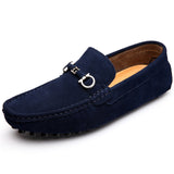 Men's Loafers Slip On Driving Shoes Casual Penny Loafers Moccasins Shoes Luxury Leather Man Flats Lofer Mocassin Home Grey
