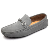 Men's Loafers Slip On Driving Shoes Casual Penny Loafers Moccasins Shoes Luxury Leather Man Flats Lofer Mocassin Home Grey