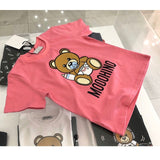 High Quality Baby Girls Cotton T Shirt Children Summer Clothes Fashion Cartoon Bear Pattern Tees Girls Tshirt Kids Casual Tops