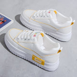 Women Platform Shoes Fashion Sneakers Height Increasing Woman Casual Loafers Comfortable Soft Bottom New Student Skateboarding