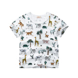 INPEPNOW Children T-shirt for Boy 2020 Animal Print Dinosaur Boys T Shirt for Girls Tops Cartoon Kids tshirt Clothes 5-14 Yrs