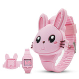Kids Watches Children Cute Rabbit Cartoon Electronic Watch Boys and Girls Silicone Toy Wrist Watches Gifts Relogio Infantil