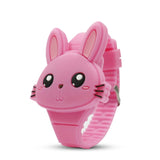 Kids Watches Children Cute Rabbit Cartoon Electronic Watch Boys and Girls Silicone Toy Wrist Watches Gifts Relogio Infantil