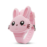 Kids Watches Children Cute Rabbit Cartoon Electronic Watch Boys and Girls Silicone Toy Wrist Watches Gifts Relogio Infantil